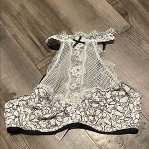 High Neck Lace Bra